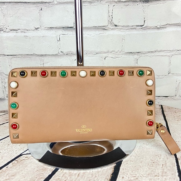 Valentino Garavani Handbags - Valentino Rockstud zippy zip-around leather wallet